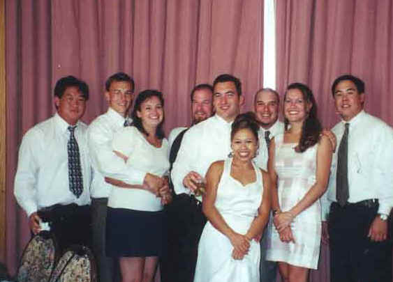 the gang at todd and theresa's wedding...