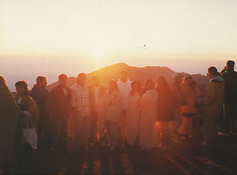 the gang in front of the sunrise...