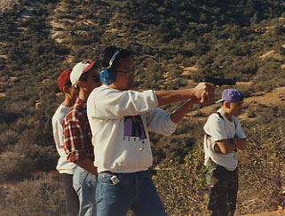 harry at the gun range...