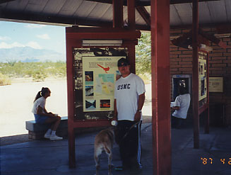 me and gossimer at a arizona rest stop...