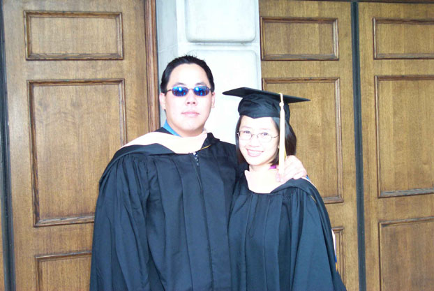 me and irene at our commencement ceremony...