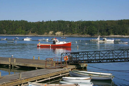 off the harbor of bar harbor, maine...