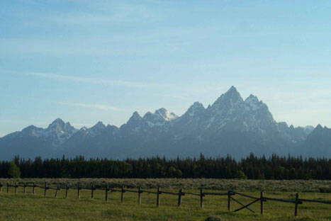 the grand teton mountain range...