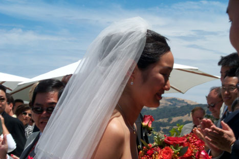 vincy walking down the aisle...